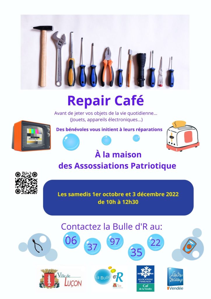 Atelier Kfé Repair à la Maison des Associations Patriotiques de Luçon